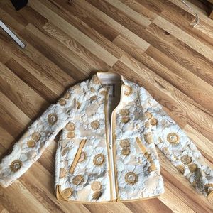 Anthropologie Quilted Sherpa Bomber